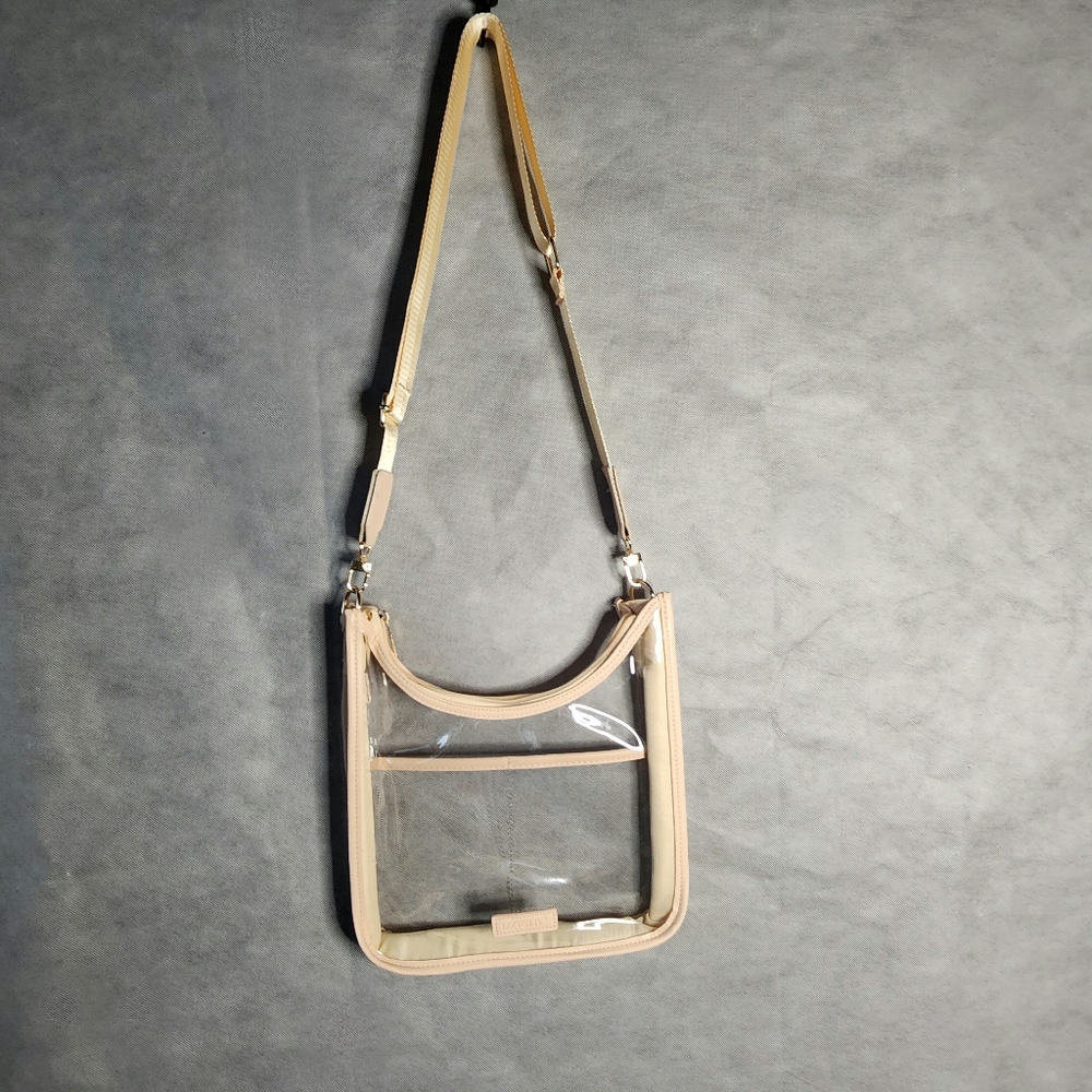 Izzy & Liv Clearly Slayin' Crescent Crossbody Bag Crafted From 100% PVC